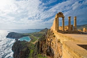 Ruins of Acropolis of Lindos, Rhodes, Greece