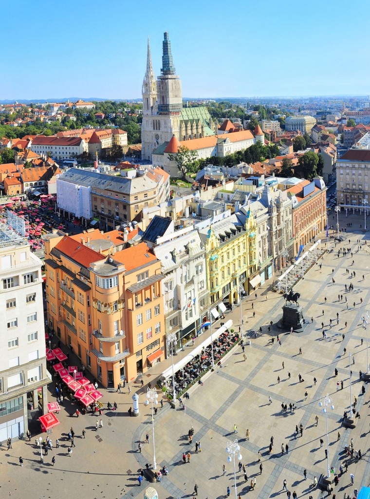 Croatia, Zagreb, Ban Jelačić Square