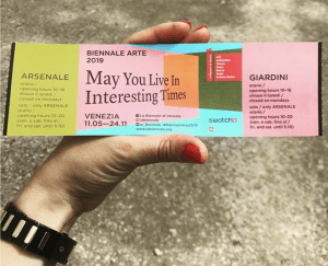 Italy, Venice, Biennale ticket
