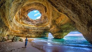 Hidden beaches along the coast of Portugal