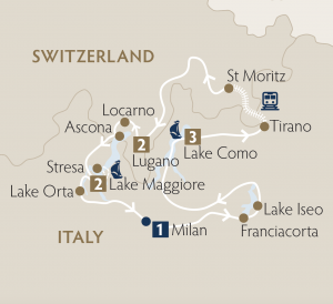 The Italian Lakes and Swiss Mountains itinerary