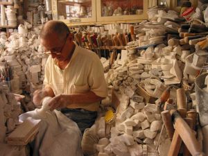 An alabaster sculptor