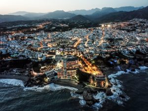 Málaga at dusk