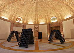 The dome shaped tasting room at Cascina Chicco winery