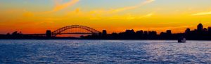 Sydney Australia skyline at sunset
