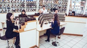 A perfume making workshop at Galimard, Provence