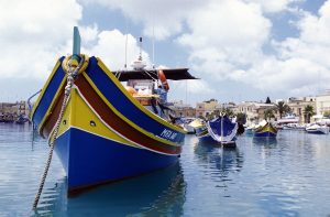 The Fishing Village of Marsaxlokk on the eastcoast of Malta in Europe.