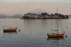 Boats anchored near Isola Bella