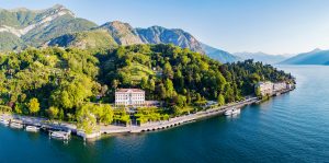 Vill Carlotta, aerial view form the water