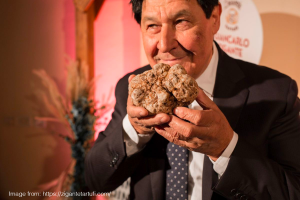 Giancarlo Zigante with his giant white truffle