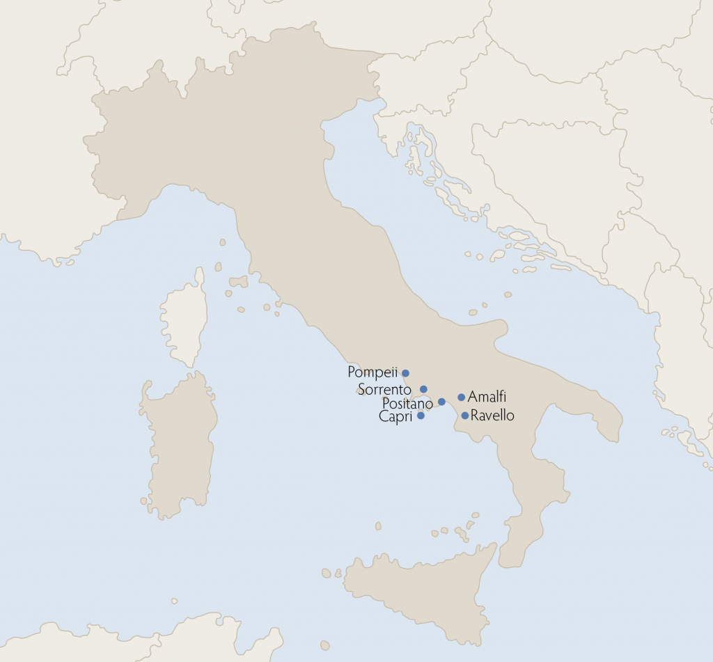 Some of the main towns of the Amalfi Coast