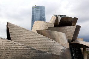 The titanium-clad Guggenheim Museum is a popular attraction for locals and visitors in Bilbao