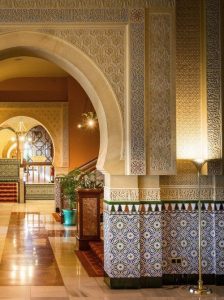 Beautiful Arabic designs of the Hotel's interior