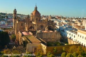 Looking over Jerez de la Frontera, Spain