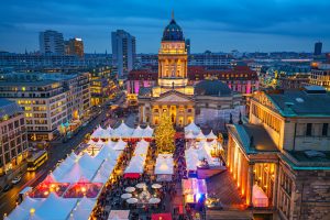 Christmas,Market,,Deutscher,Dom,And,Konzerthaus,In,Berlin,,Germany