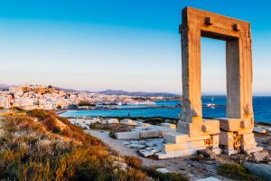 The ruins of temple of Apollo on Naxos island, Greece