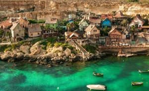 Popeye Village located with a stunning backdrop