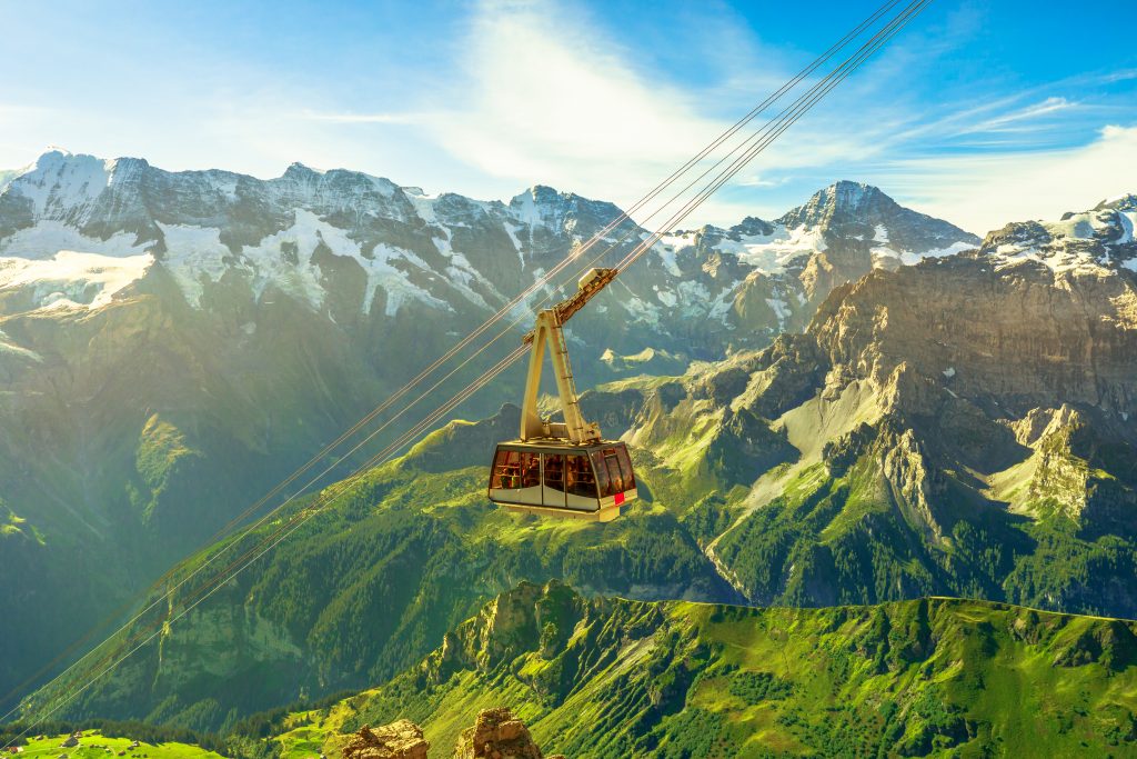 The Schilthorn cable car is just one with amazing views in Switzerland