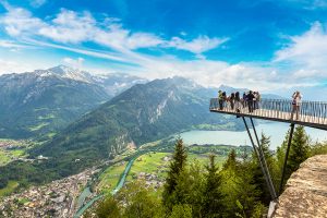 Amazing views from the observation deck in Interlaken