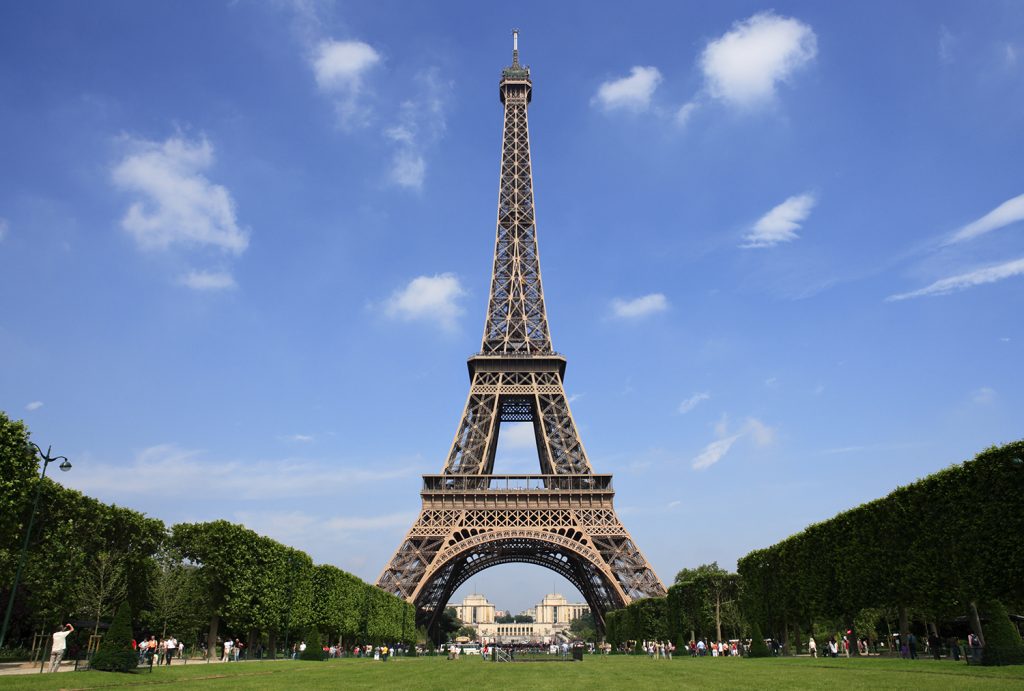 Paris, the beautiful Eiffel Tower.