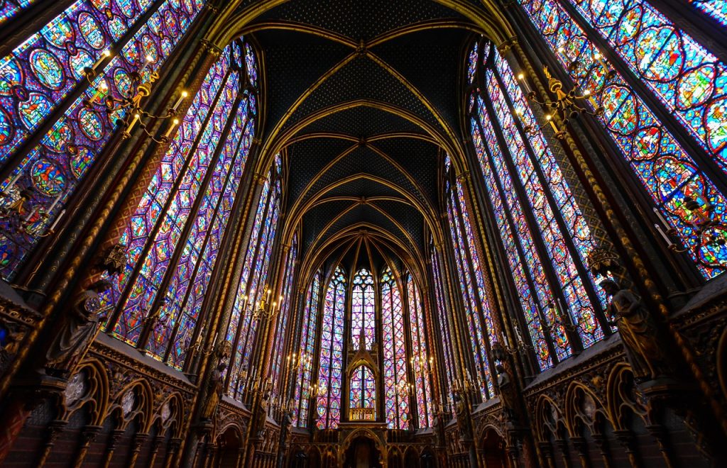 Stunning stain glassed windows of Sainte Chapelle