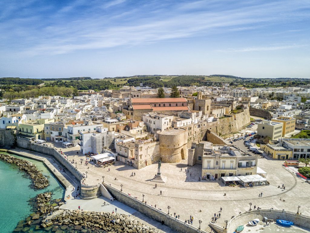 Otranto with historic Aragonese castle in the city center, Apulia, Italy