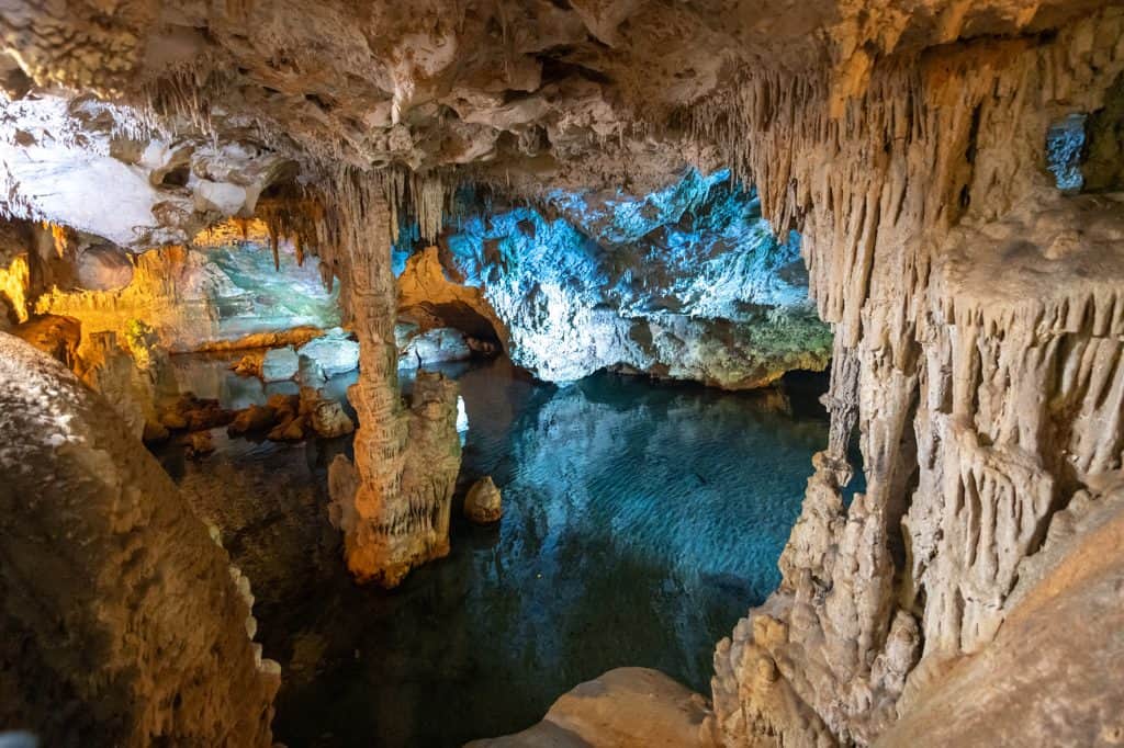 The spectacular interior of Neptune's Grotto off the coast of Alghero