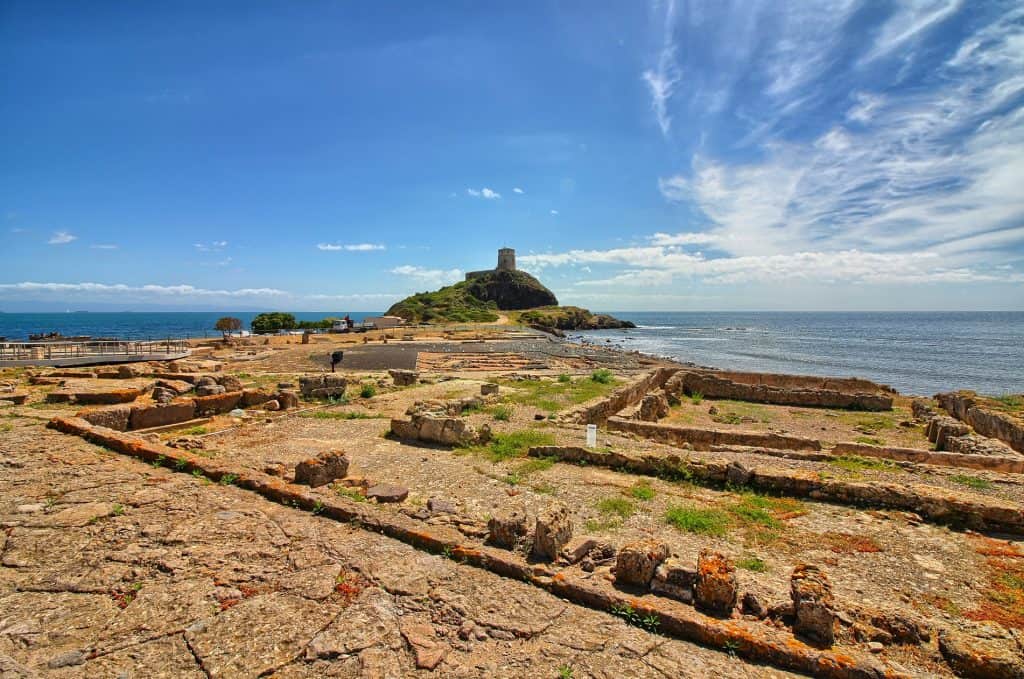 Archaeological site of Nora and Torre del Coltellazzo, Sardinia, Italy