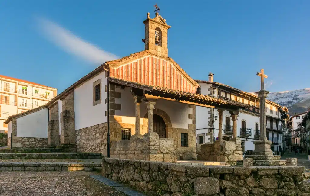 Historic wooden balconies Candelario village